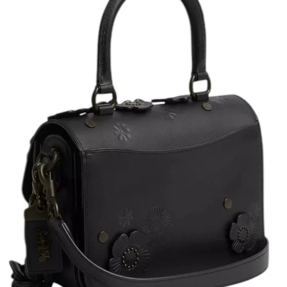 Coach Rogue Top Handle With Tea Rose Glovetanned Leather/Matte Black/Black NWT - Picture 2 of 16